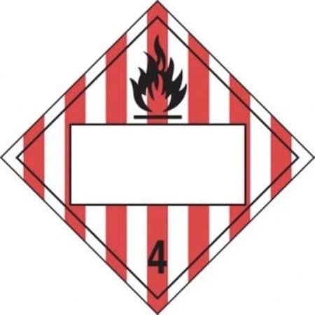 Accuform BLANK DOT PLACARD HAZARD CLASS 4 MPL4DG4AVS1 MPL4DG4AVS1